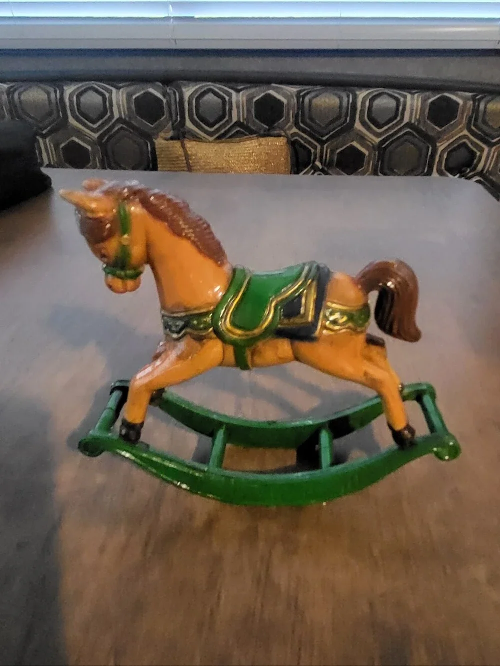Vintage rocking horse Christmas ornament